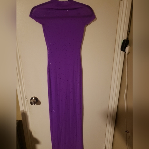 SKIMS NWOT Purple Rhinestone Swim Coverup Dress - SIZE XXS-S - Picture 4 of 5